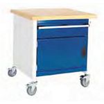 750mm Wide Moveable Engineers Storage Bench with drawers and Cabinets